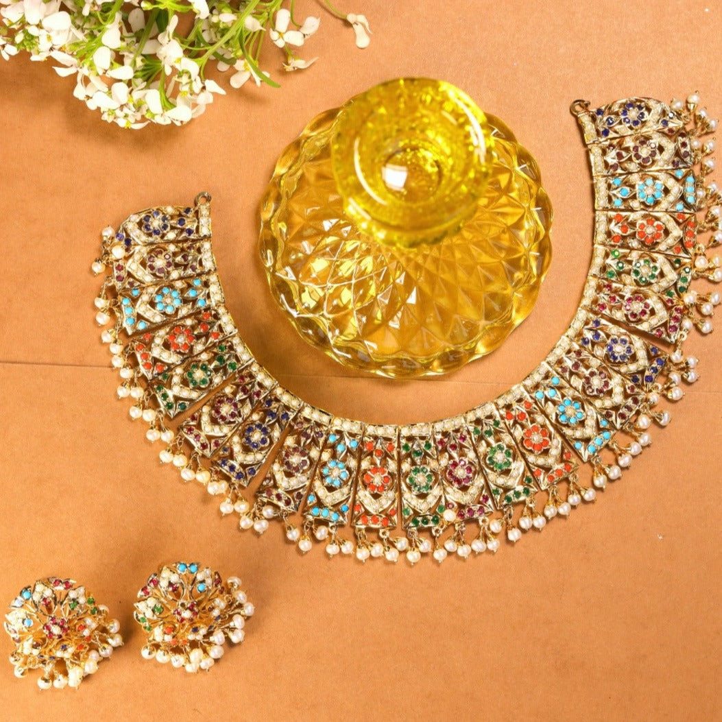 Navaratna necklace set