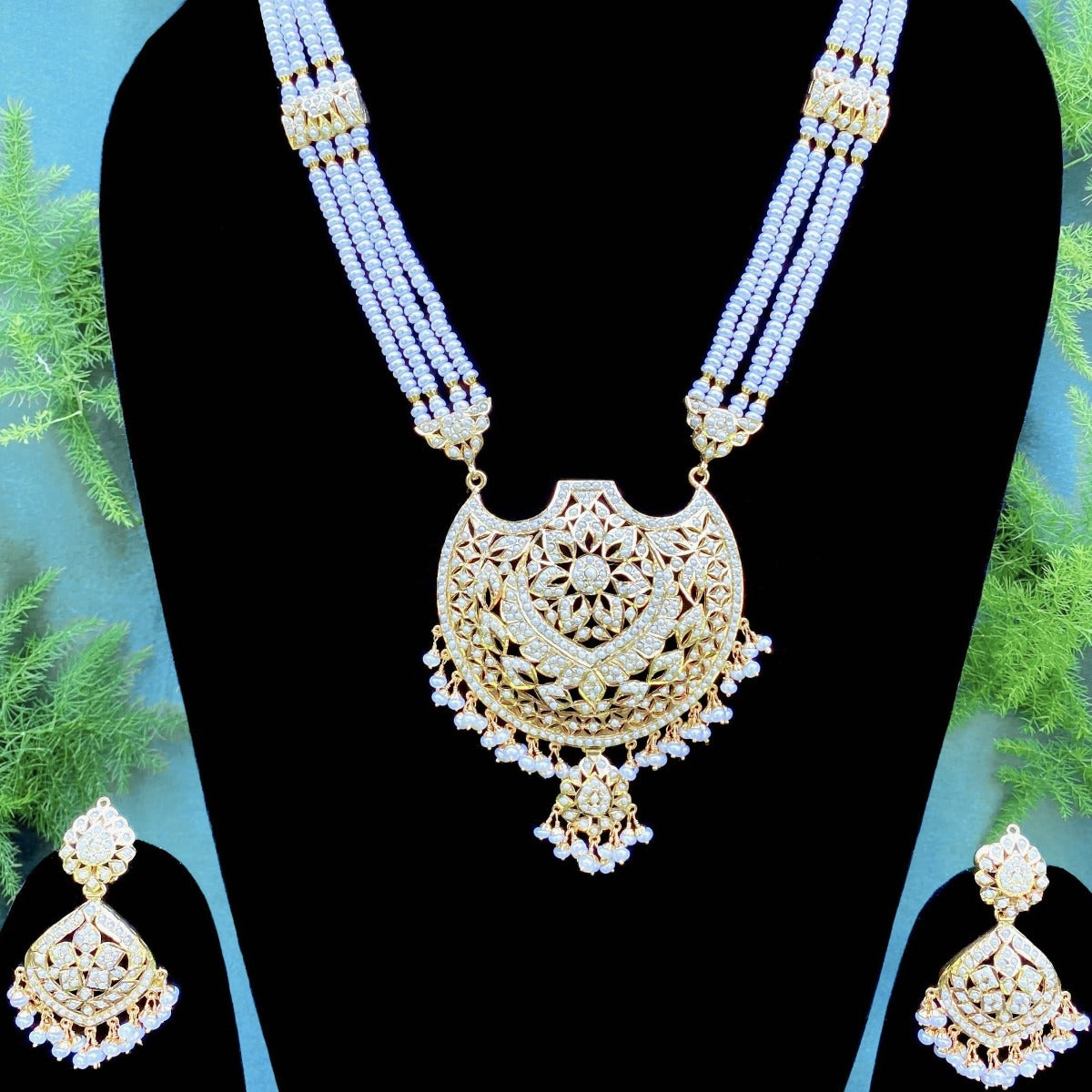 Long Pearl Necklace | Traditional Rani Haar | Freshwater Pearls HR 008