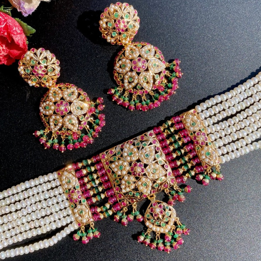 pakistani choker gold