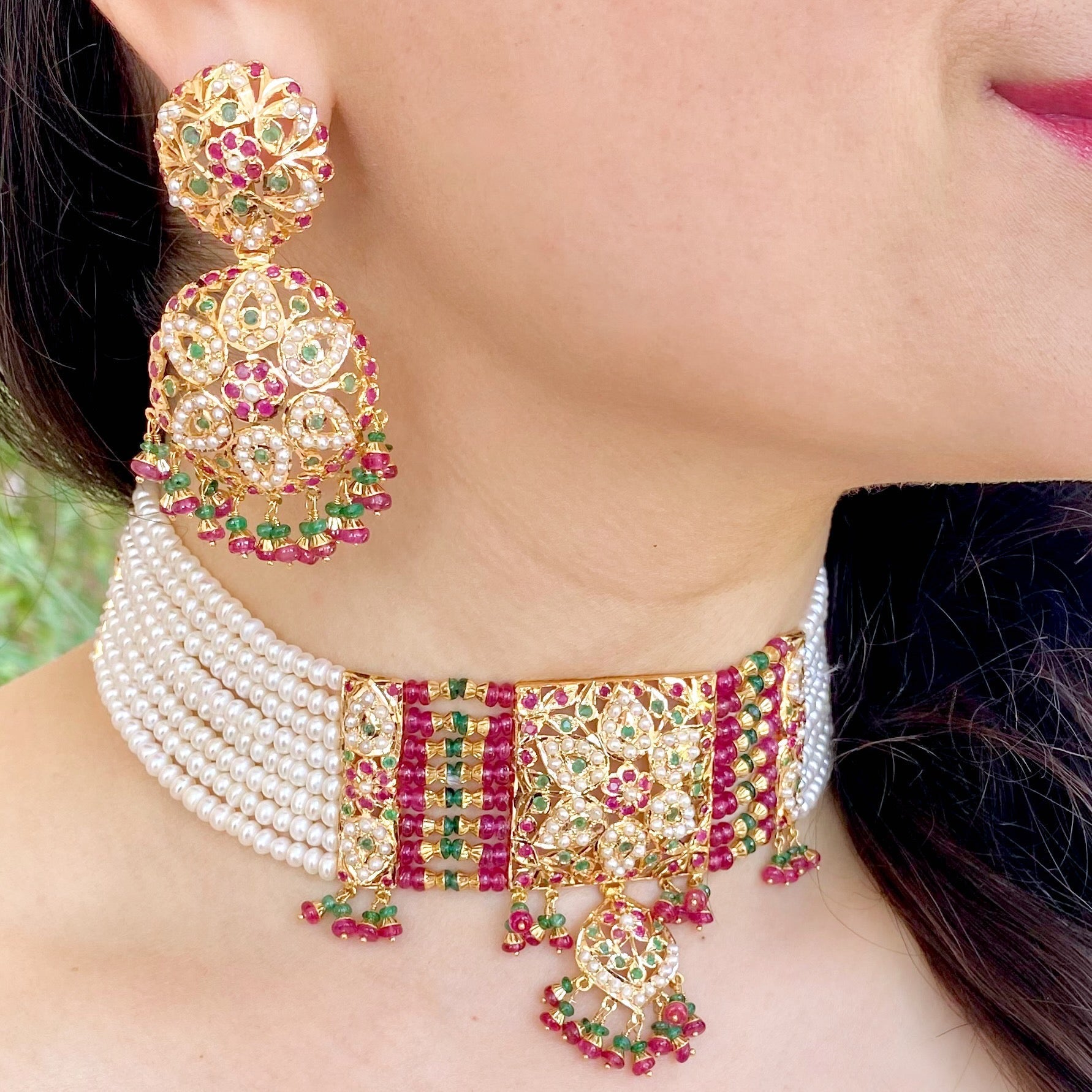 pakistani choker gold