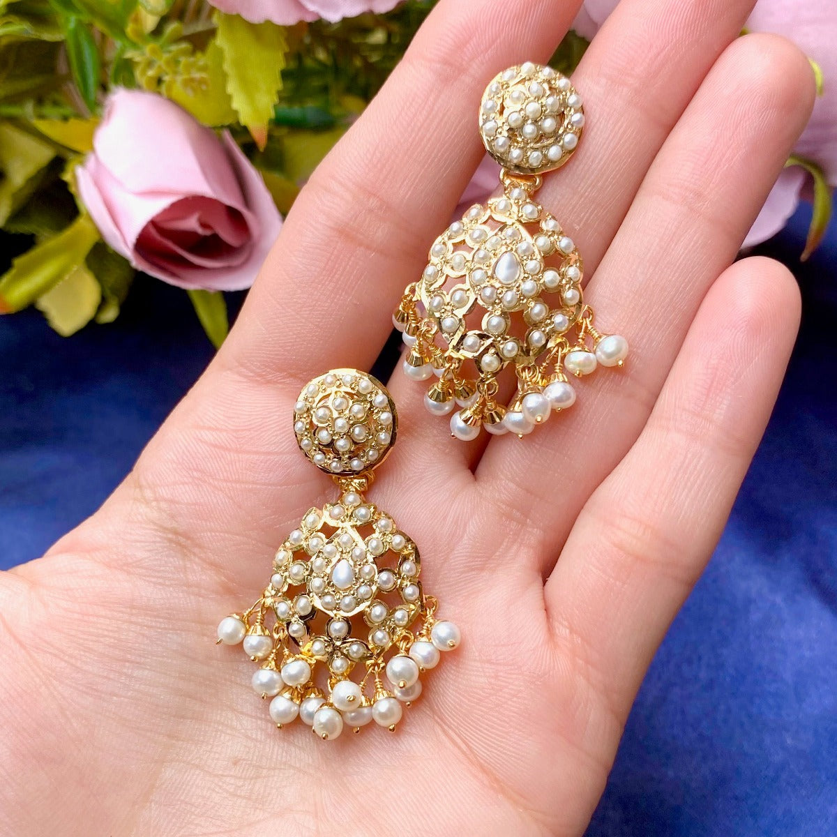 gold plated pearl jewellery