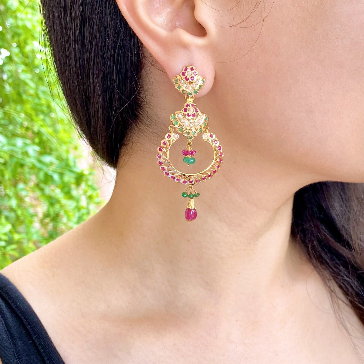 dainty gold chandbali for gifting