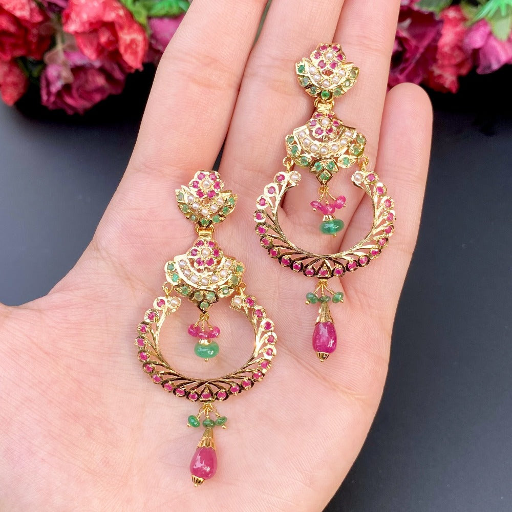 dainty gold chandbali for gifting