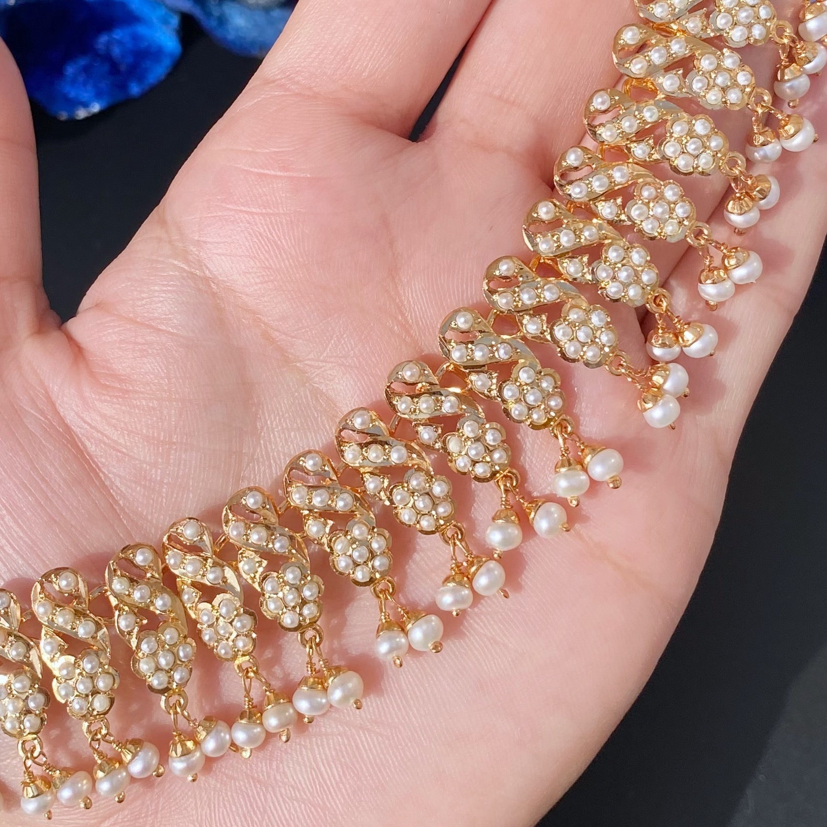 Delicate Pearl Necklace with Jhumki Earrings NS 266A