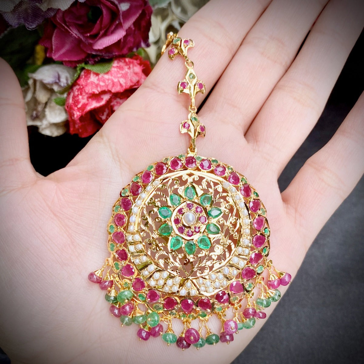 22k gold teeka big size