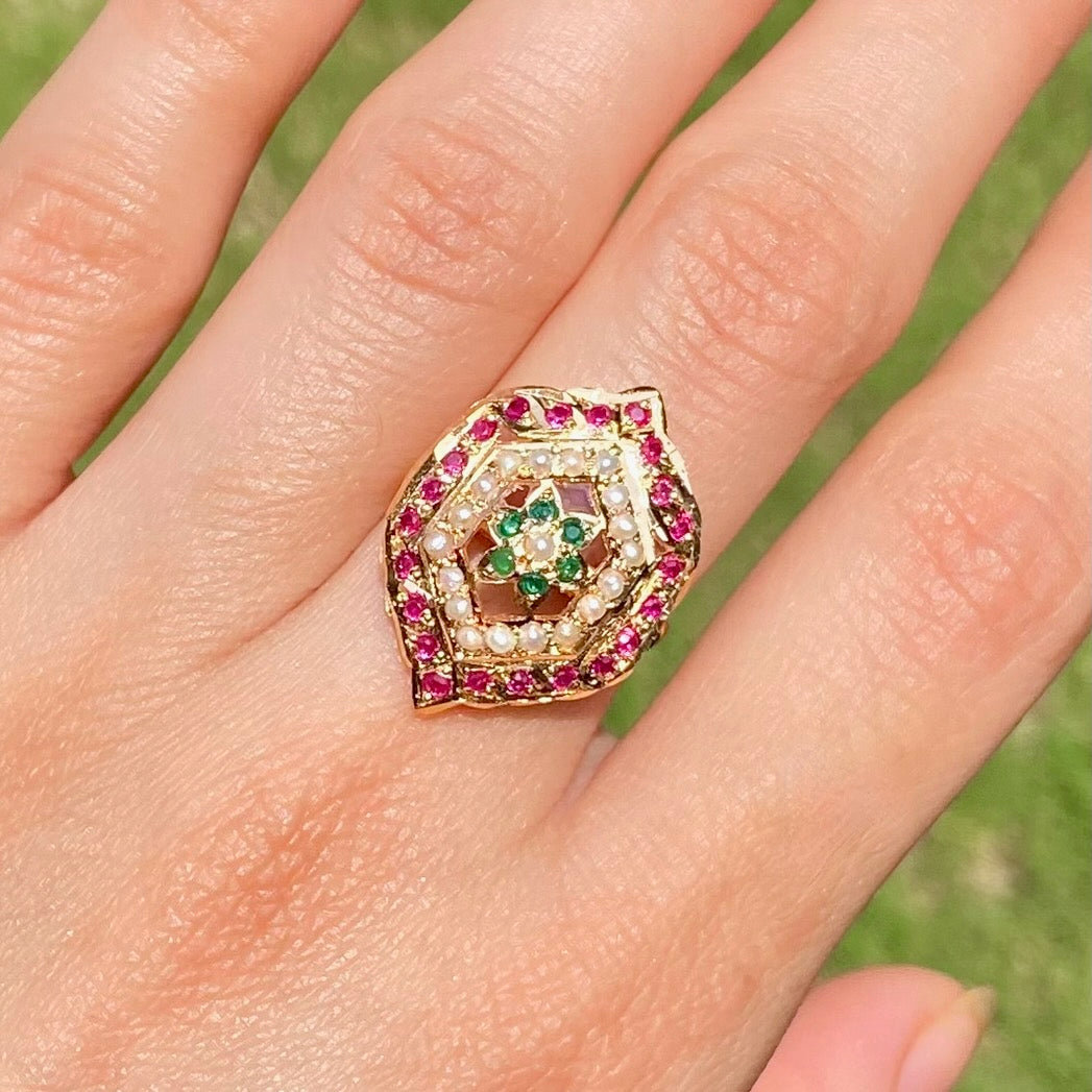 Delicate Jadau Ring | LR 046