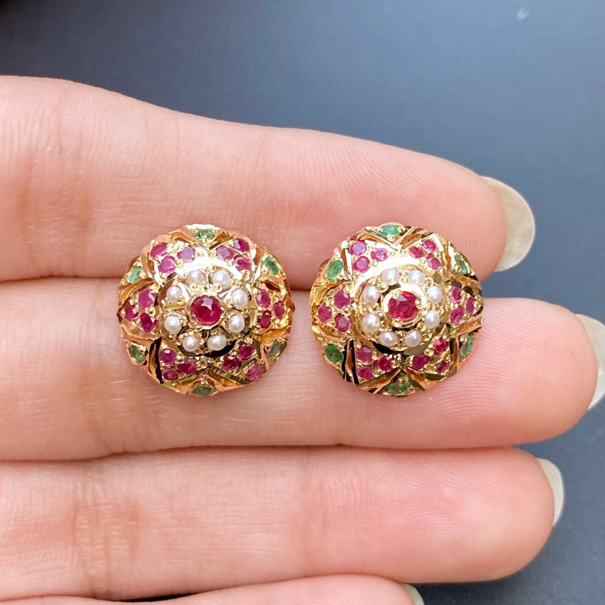 hyderabadi gold studs