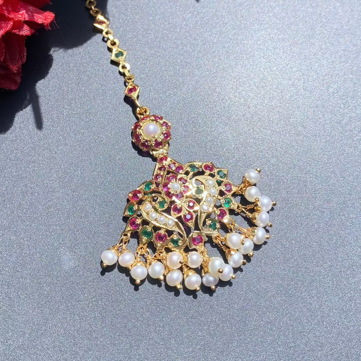 Simple Indian Mang Tikka | Gold Plated on 925 Silver TK 076