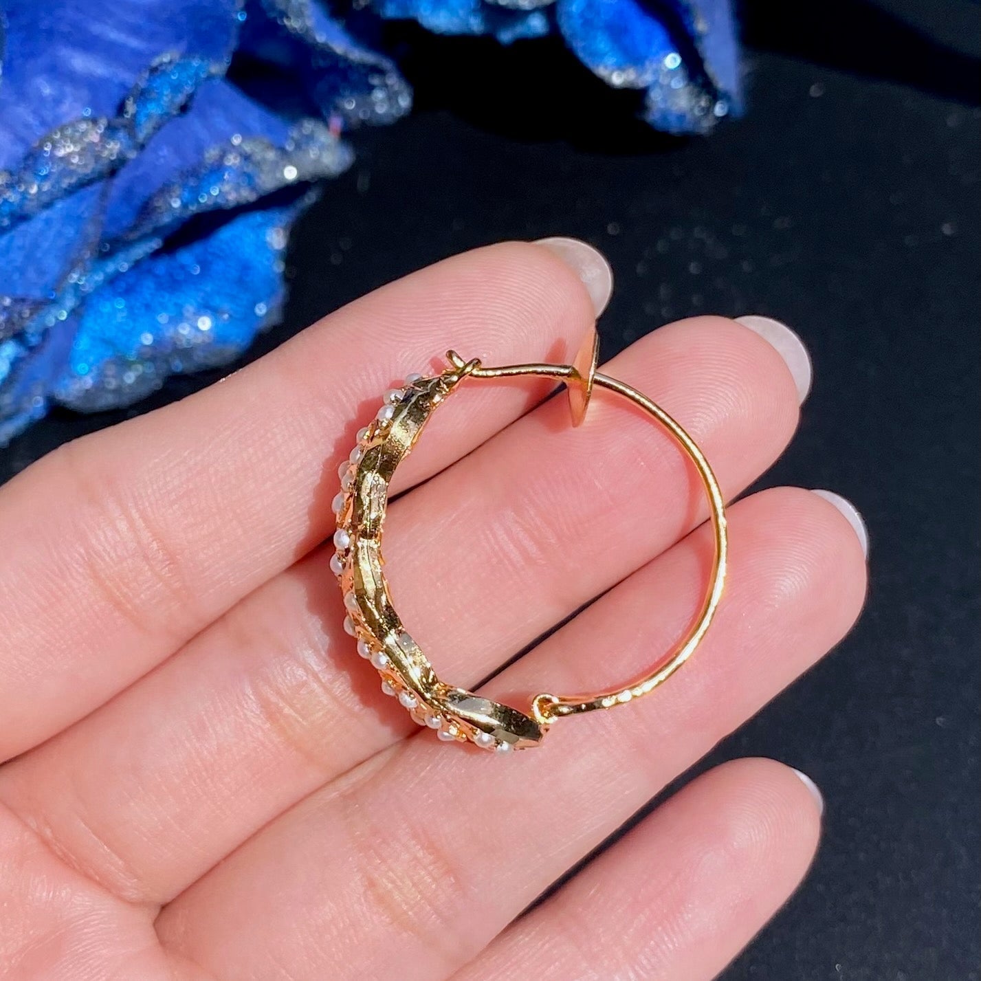 Gold Plated Hoop Earrings | Dainty Earrings for Women | Sterling Silver ER 564