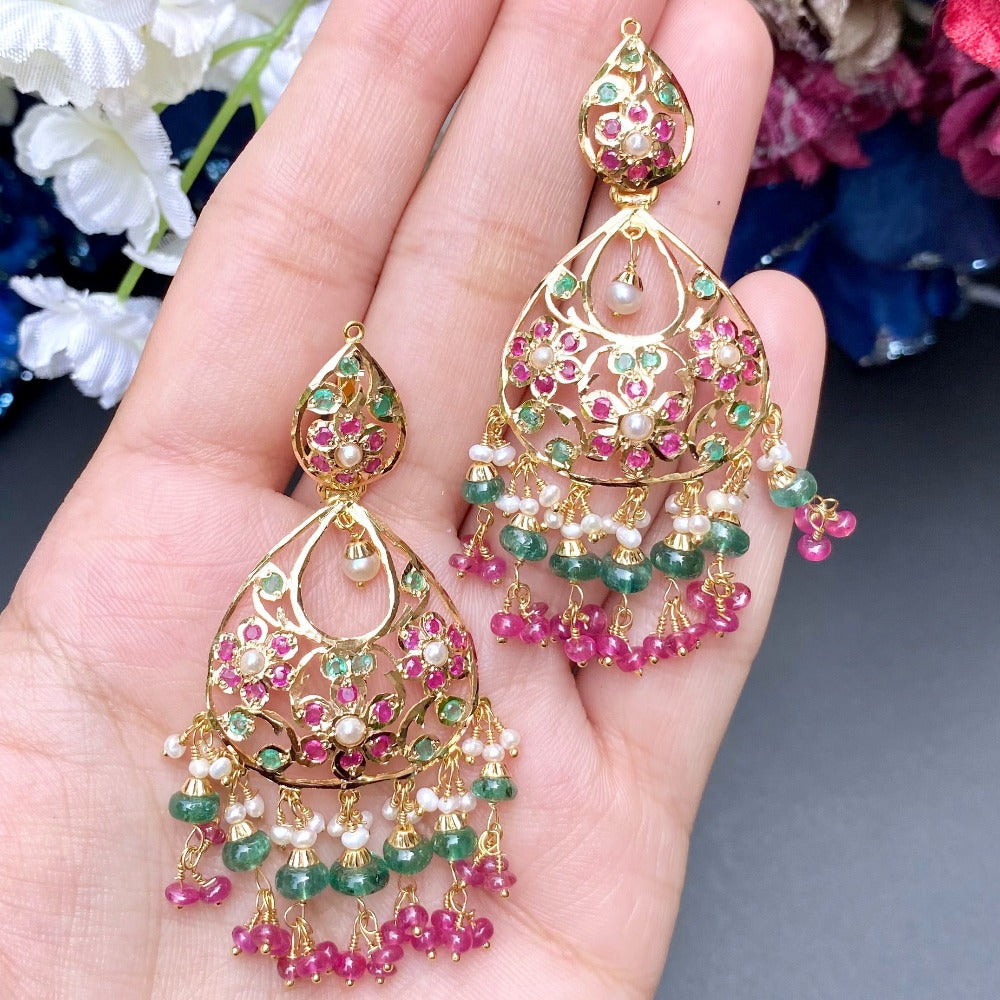 gold chandbali earrings dubai