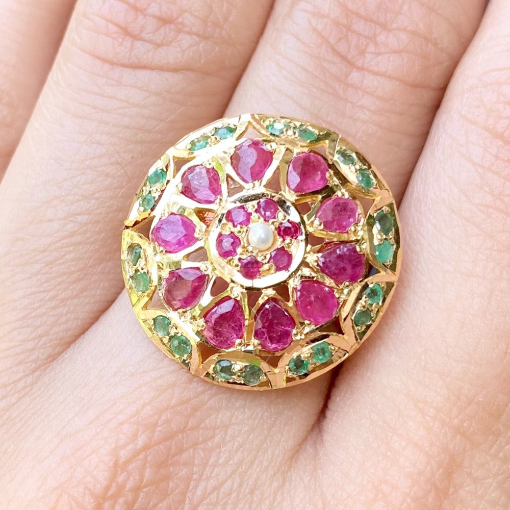 premium gold cocktail ring