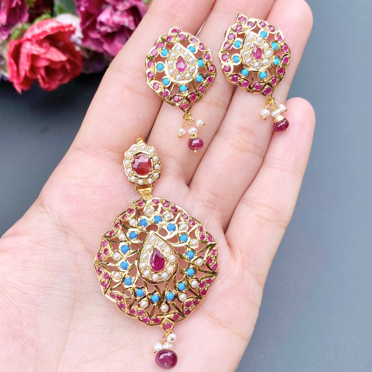 hyderabadi gold pendant online