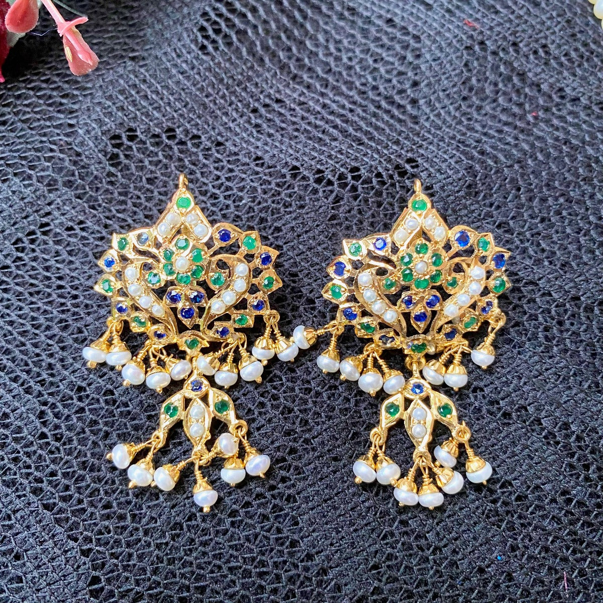 Buy Gold Plated Rani Haar Set Online | Real Pearls NS 099