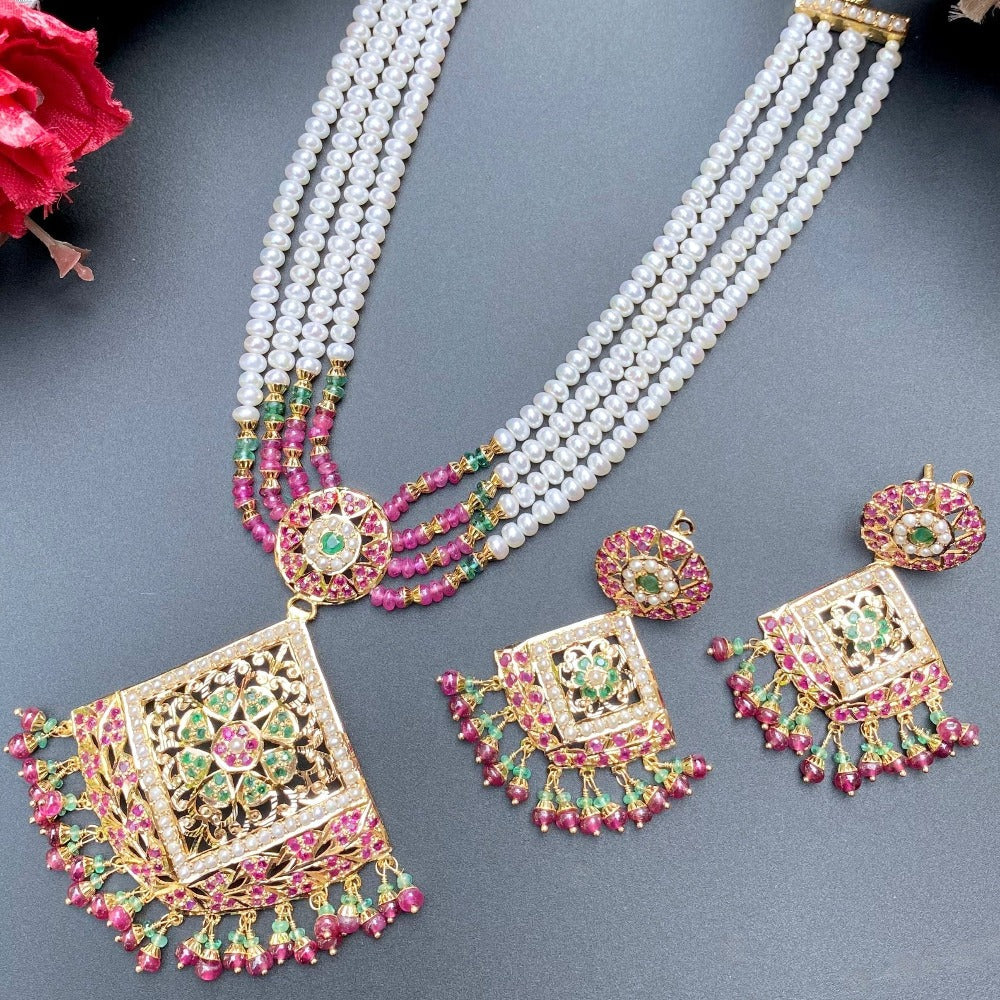real gold jadau set in abu dhabi
