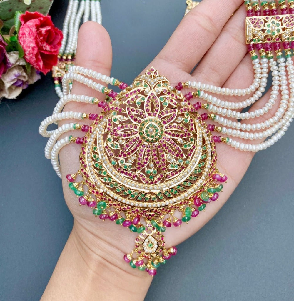 jadau rani haar in 22k gold dubau