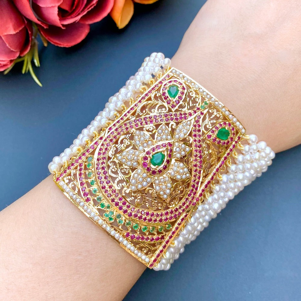 indian pearl bracelet in dubai 22k gold