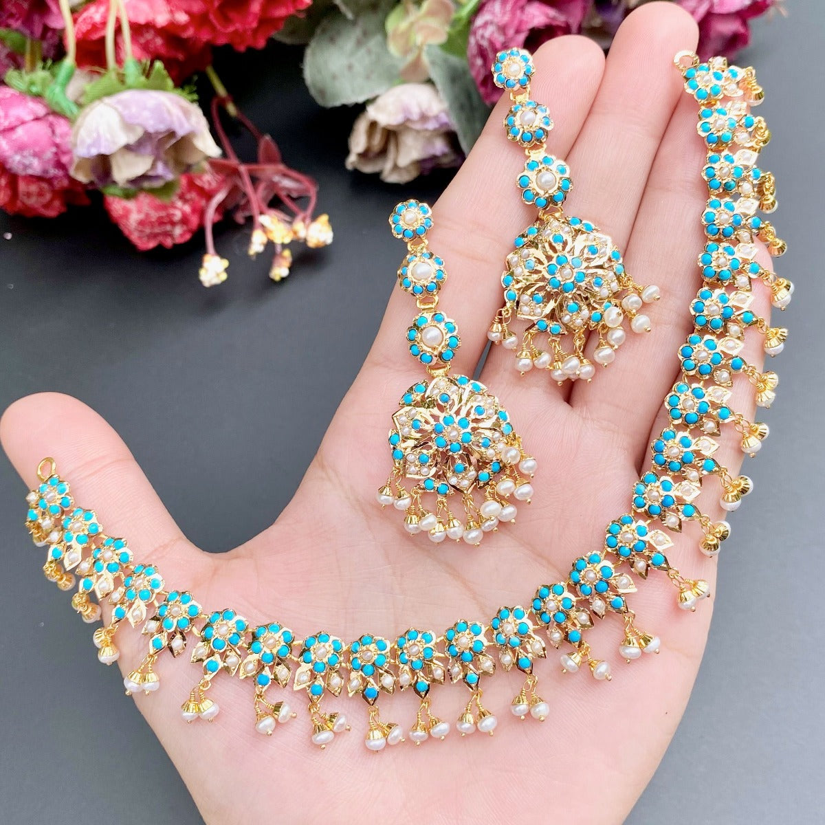 feroza necklace set pakistani