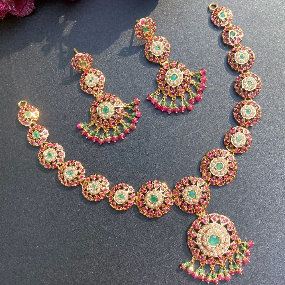light weight indian gold necklace set