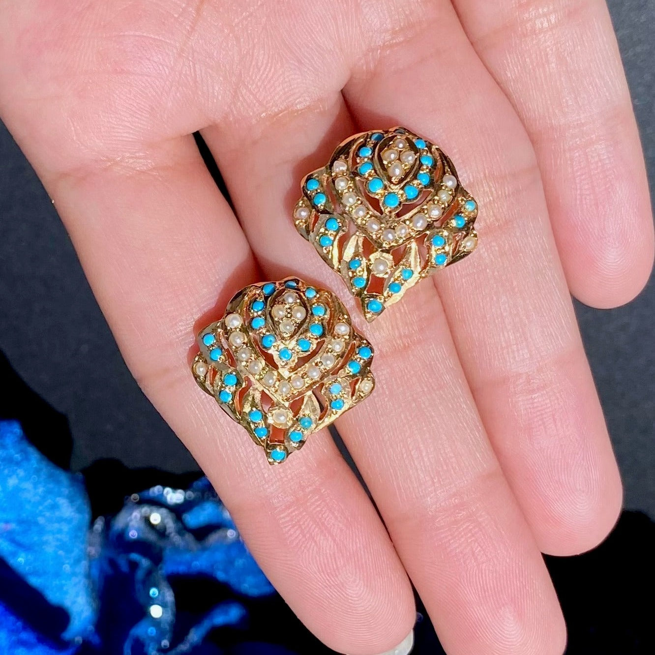 Intricately Crafted Feroza Pendant Set | Heirloom Indian Jewelry PS 123