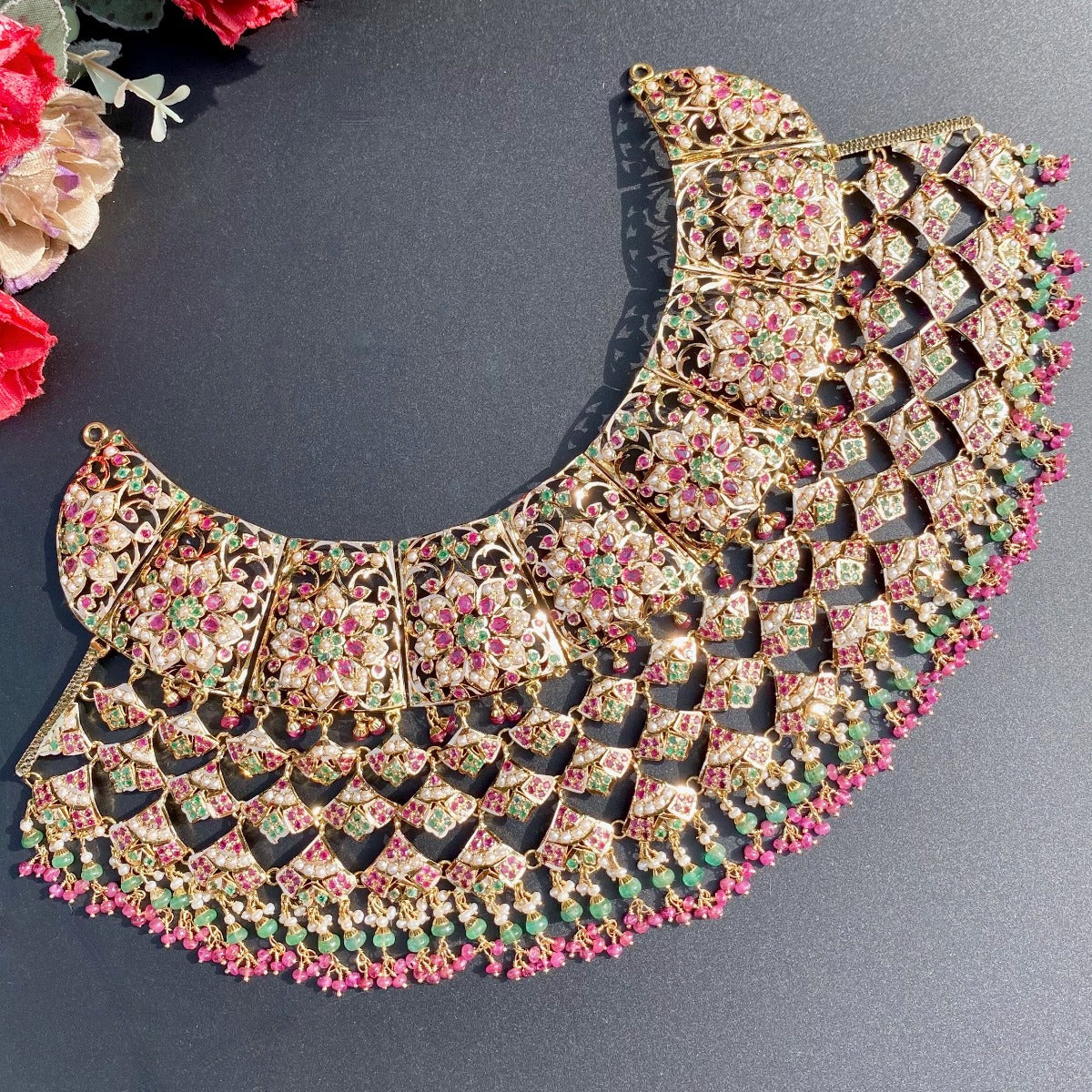 large gold set for bride