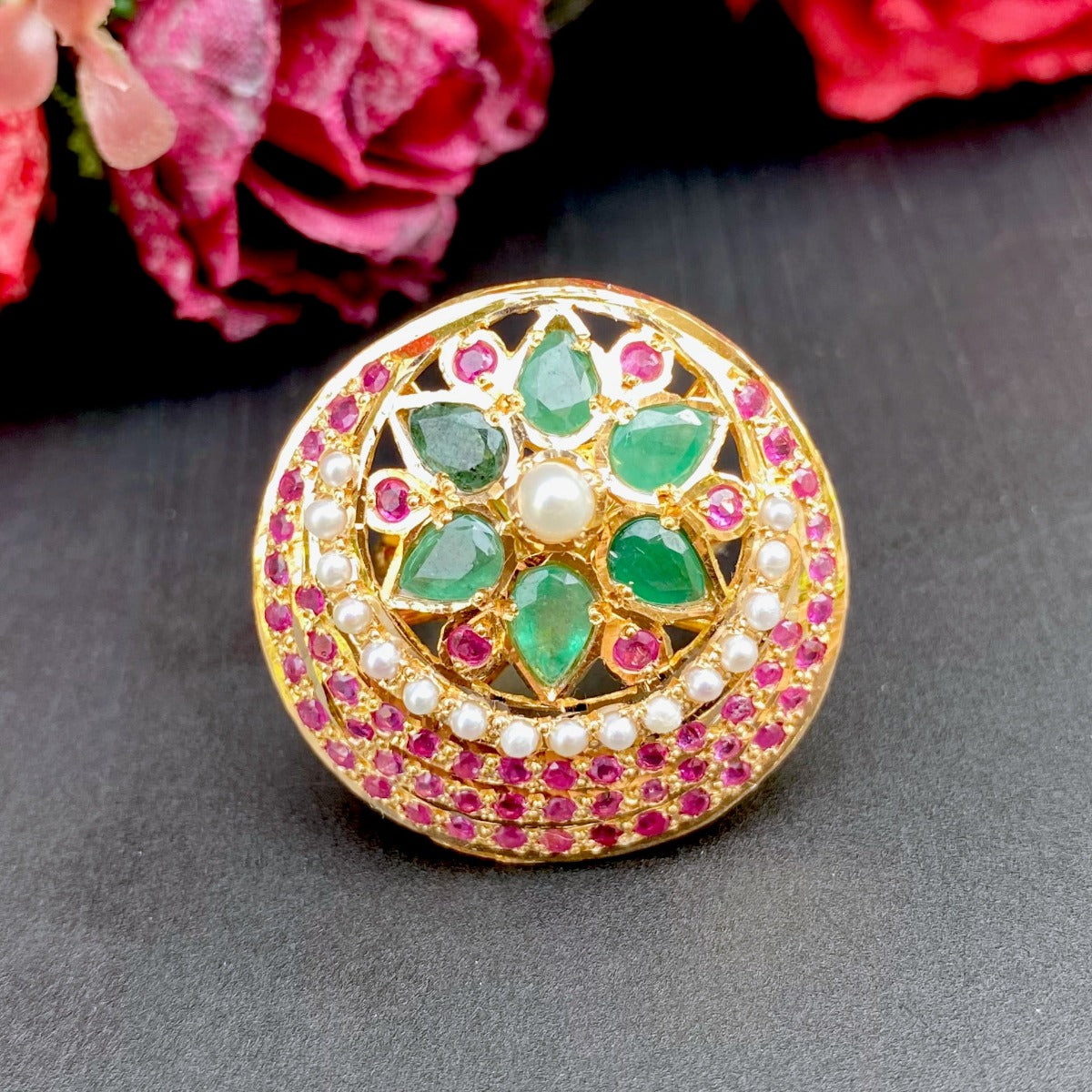 amritsari jadau gold ring dubai