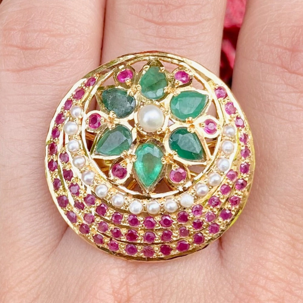 amritsari jadau gold ring dubai