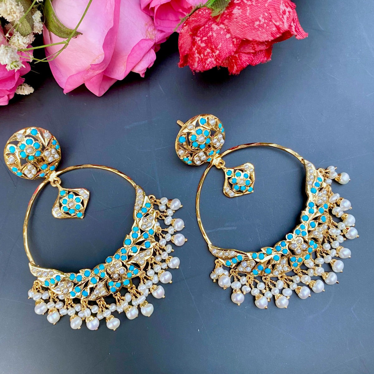 gold chandbali under 20000