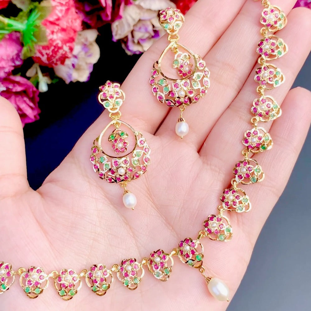 lightweight indian gold necklace set dubai