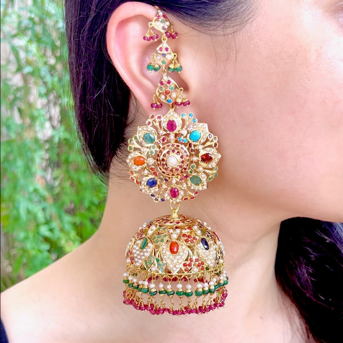 grand jhumkas in 22ct gold