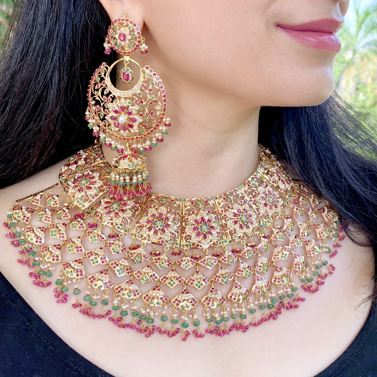 large gold set for bride