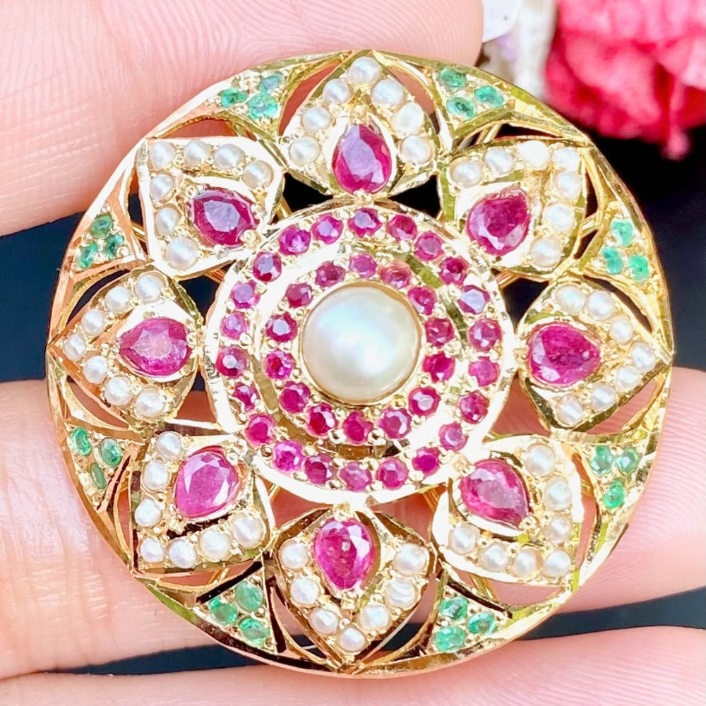 luxury indian gold cocktail ring