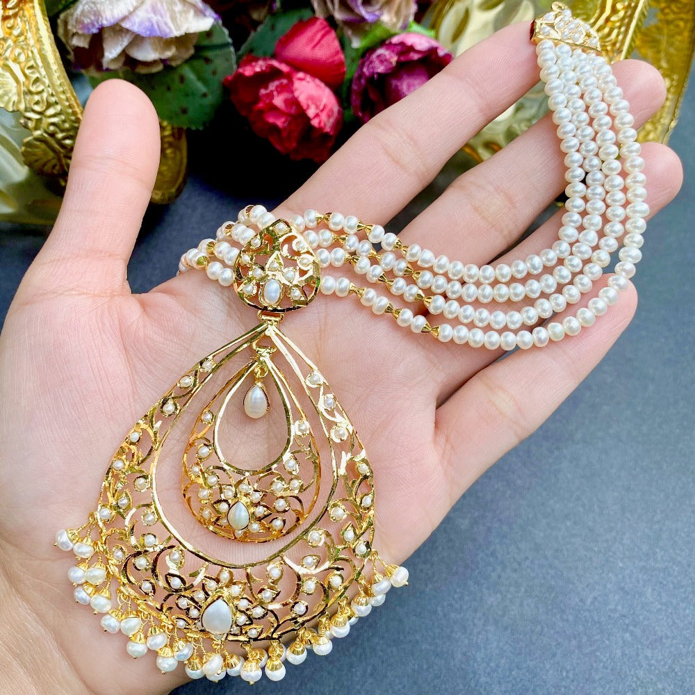 short pearl rani haar 22k gold
