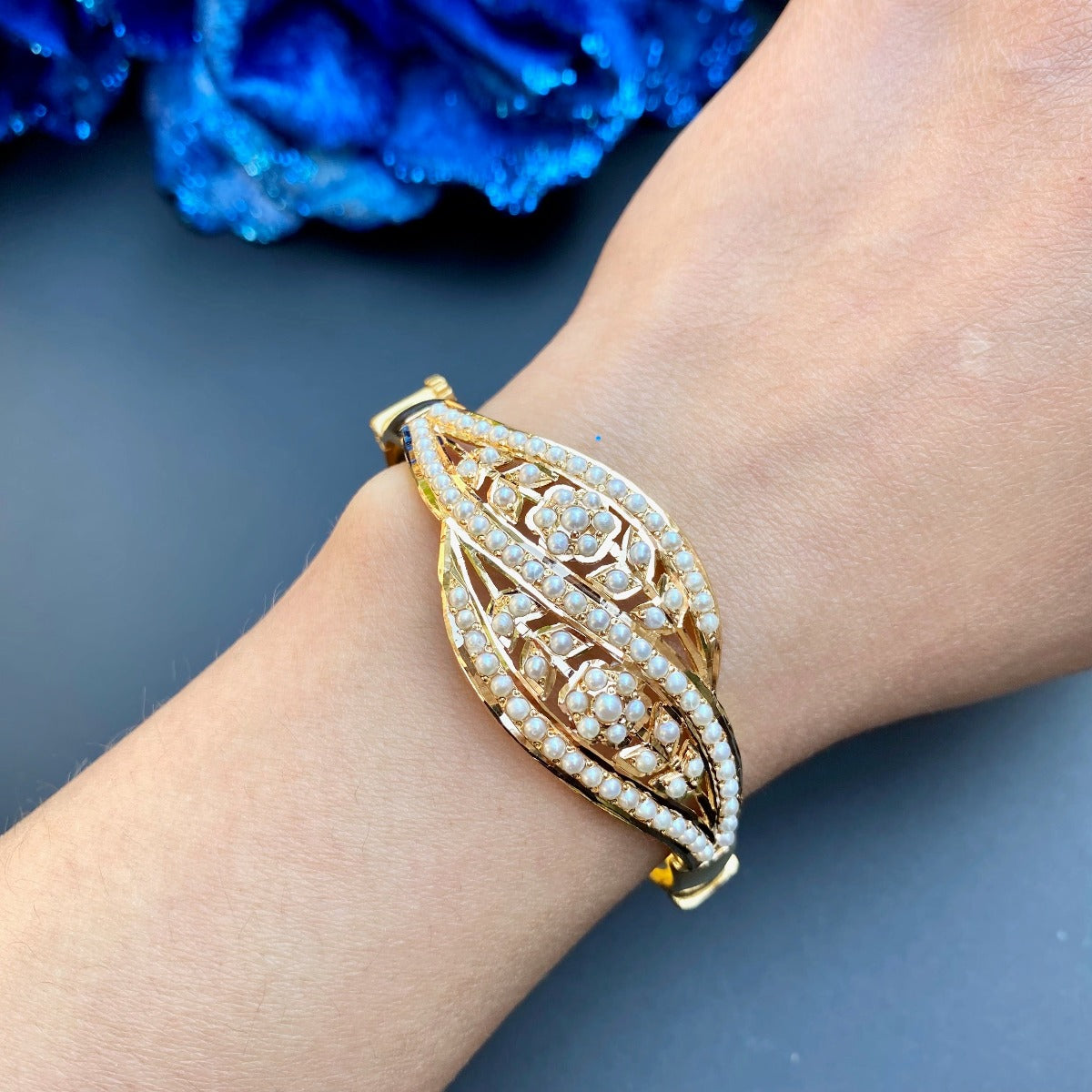 real gold pearl bracelet