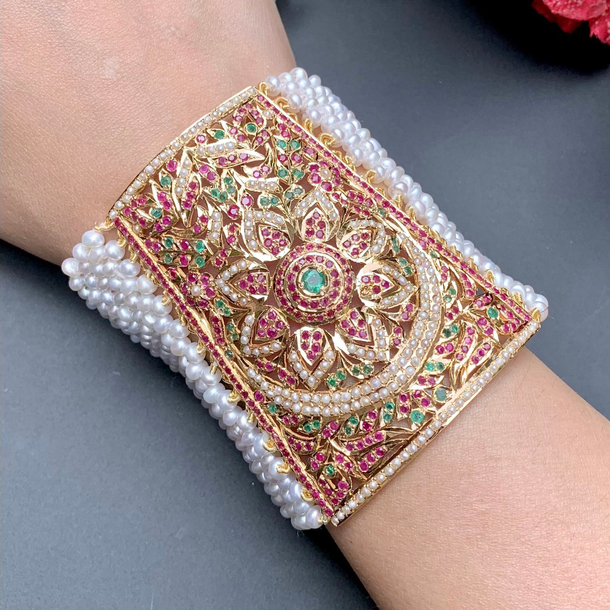 ethnic indian womens bracelet 22k gold