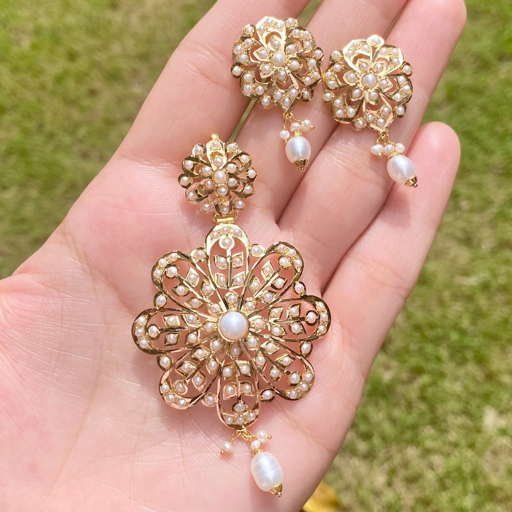 jadau pendant set gold uae