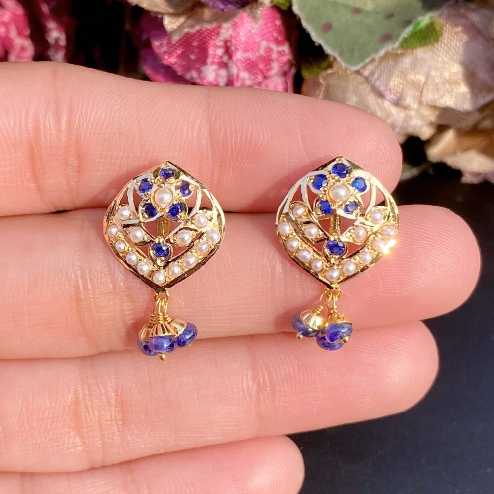 gold tops with stones studded