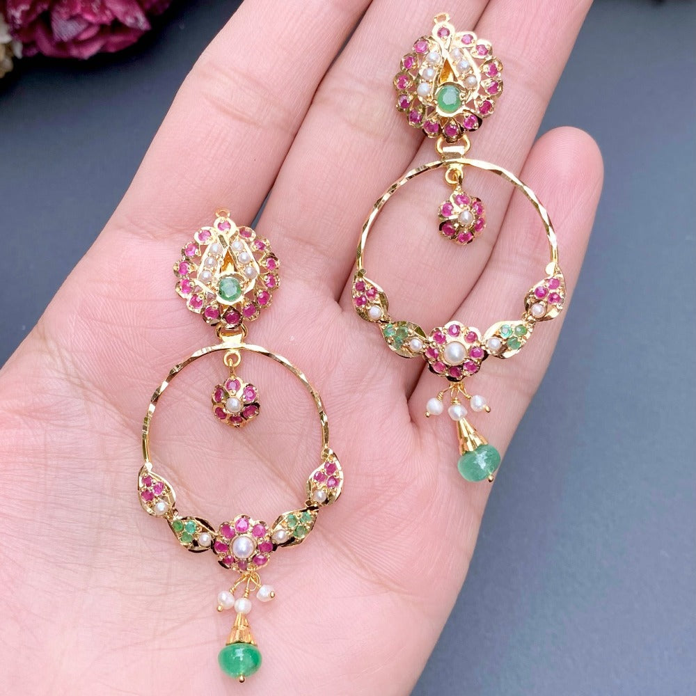 lightweight gold chandbali qatar