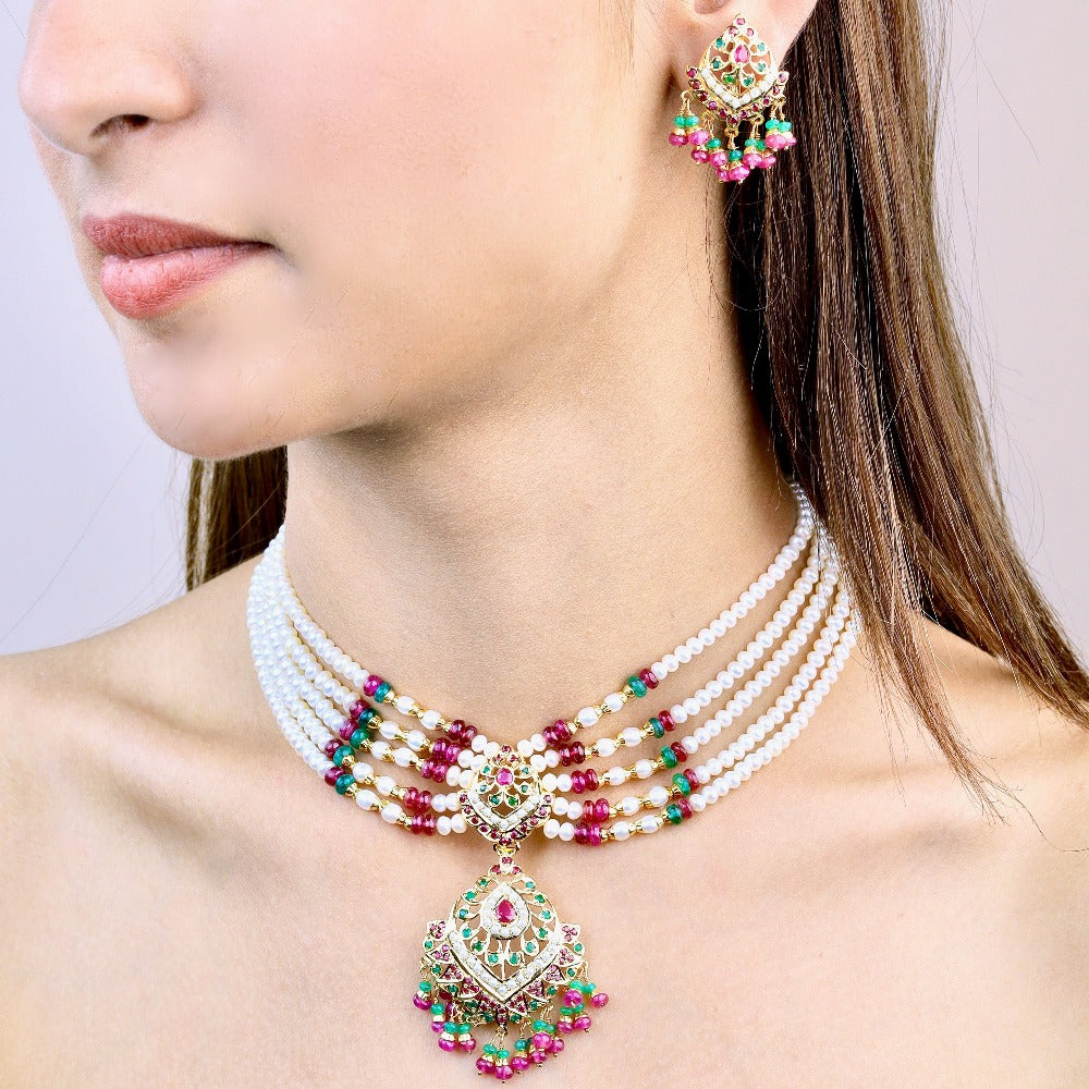 rajputana jadau choker set