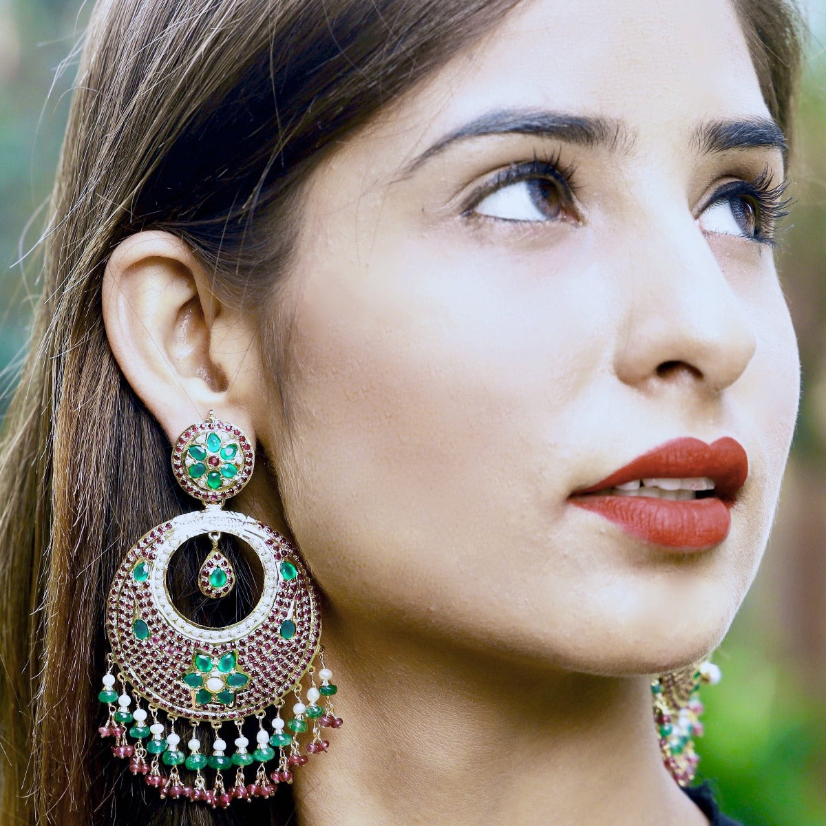 big indian earrings for women