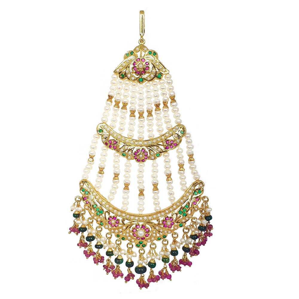 gold plated bridal jhoomer pass