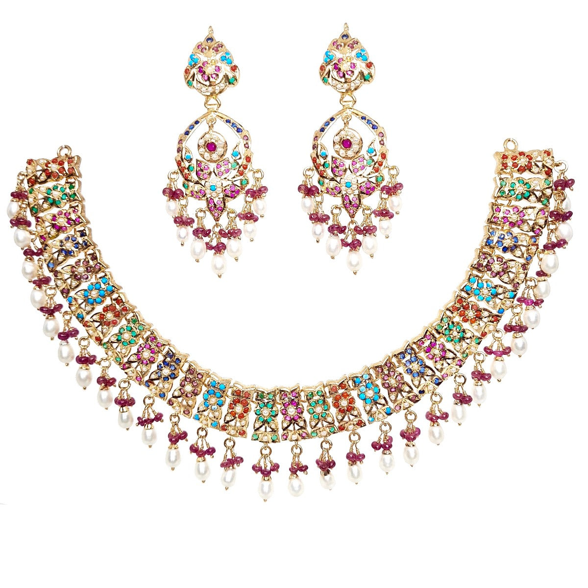 Navaratna necklace set