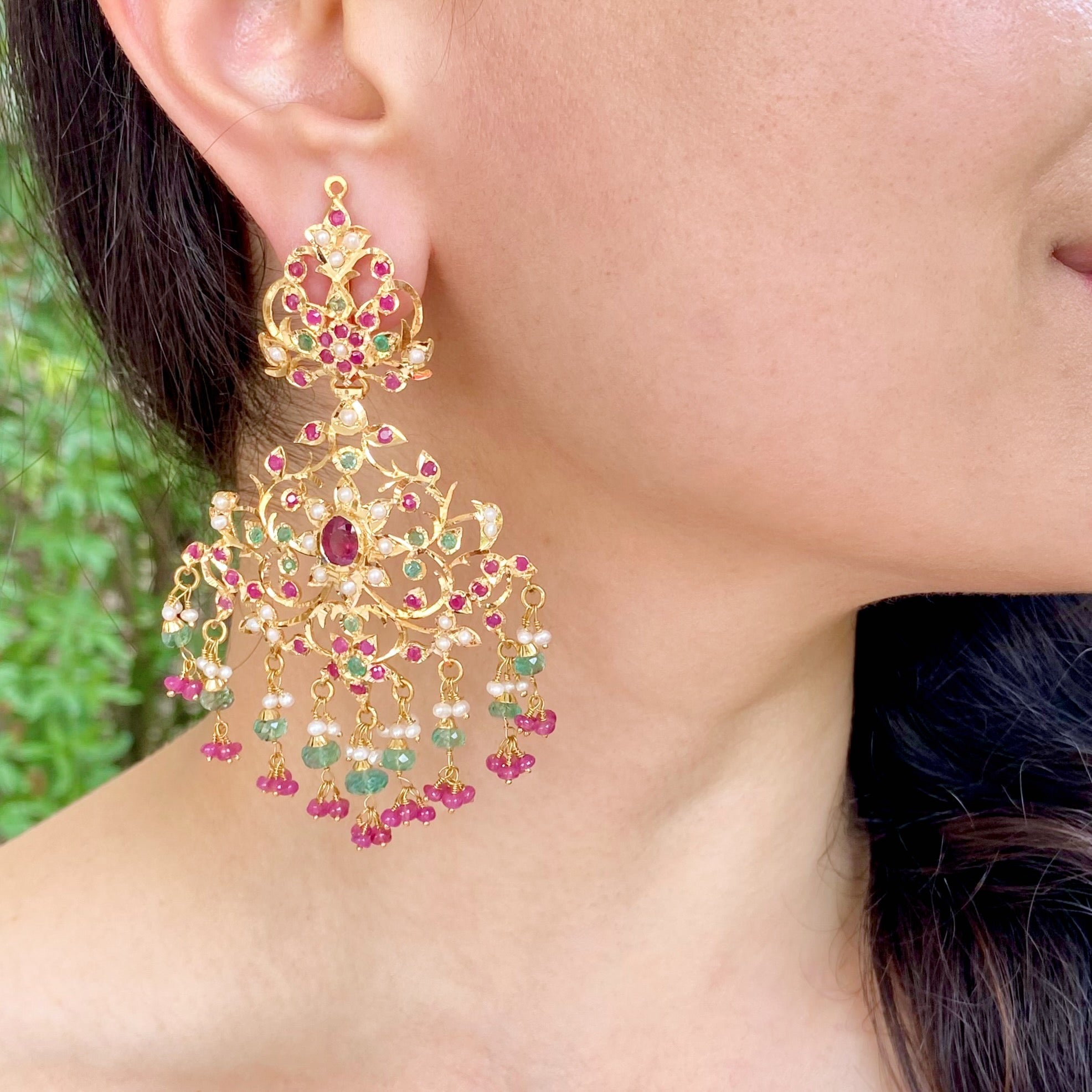 statement indian gold earrings in uae