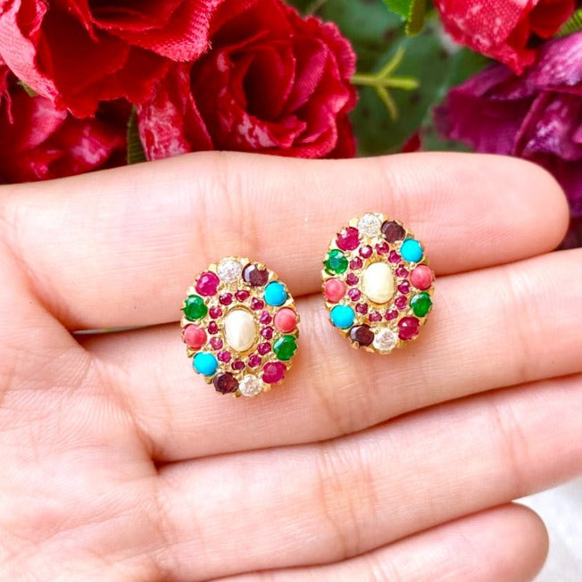 pakistani jadau earrings