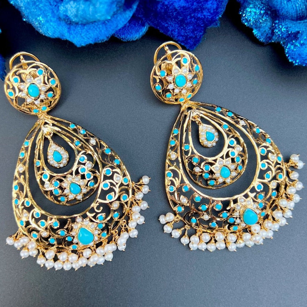 statement gold earrings