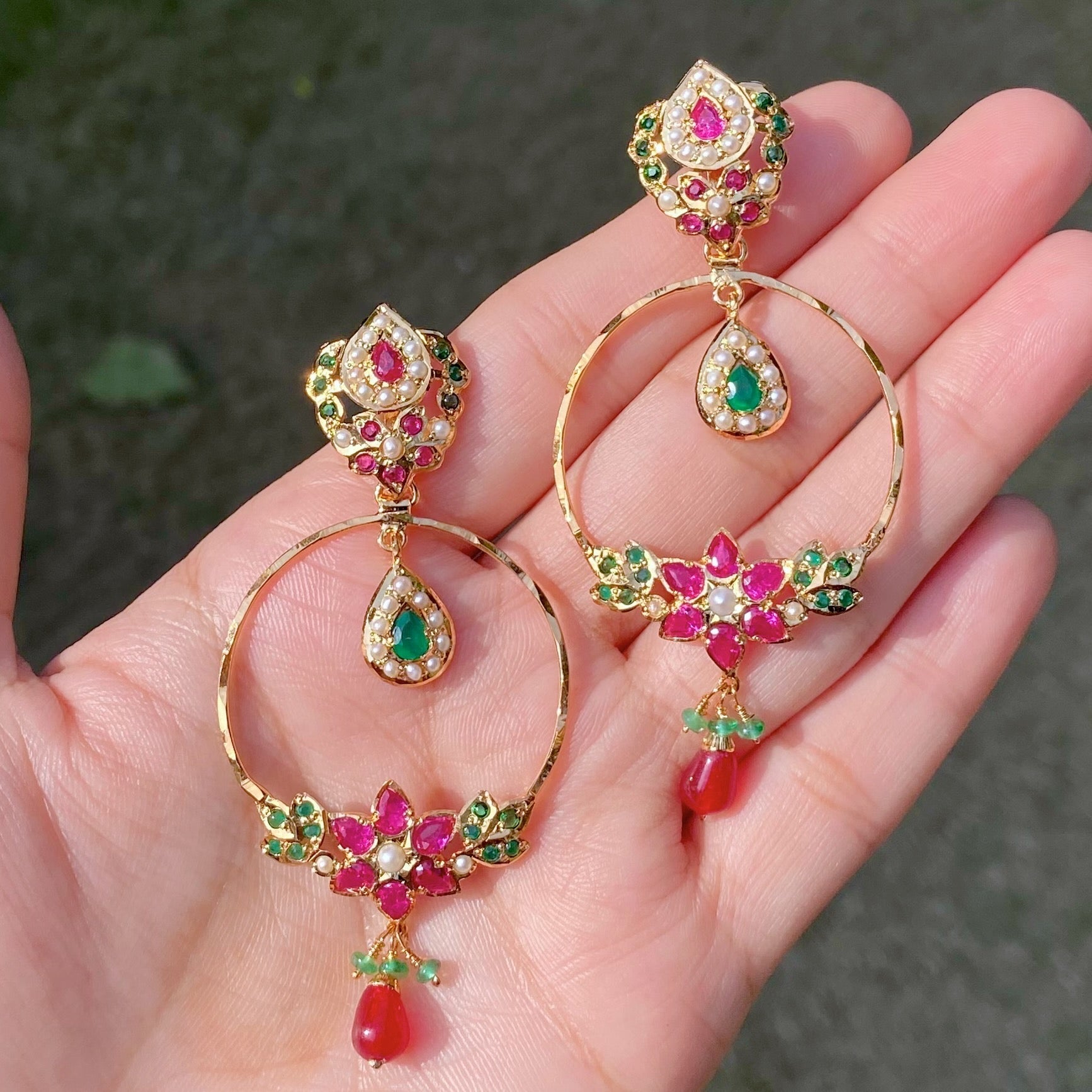 Delicate Gold Plated Chandbali Earrings | Light Weight Earrings | Minimalist Design | Gold Plated Silver Jewellery ER 545