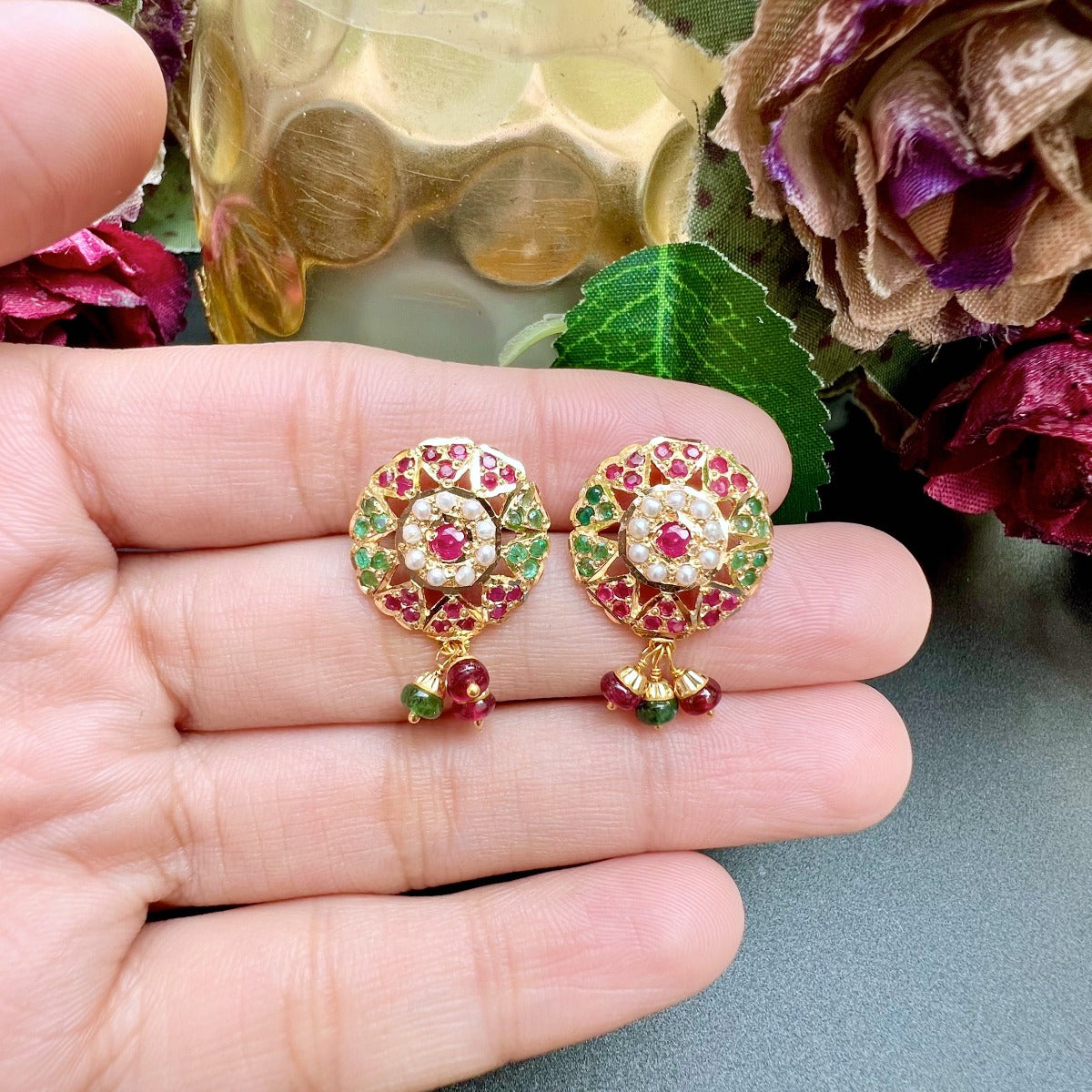 kundan studs