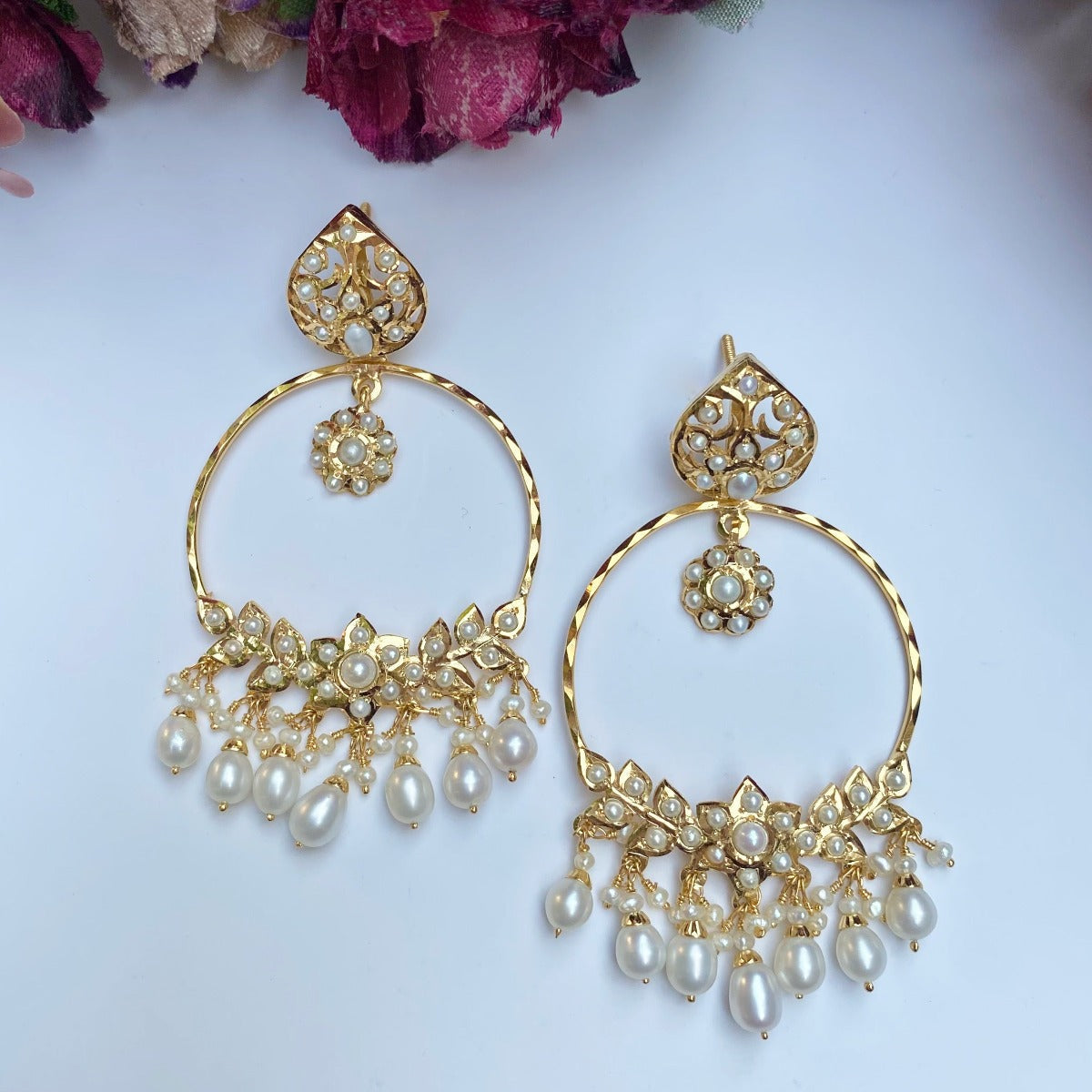 pakistani pearl chandbalis