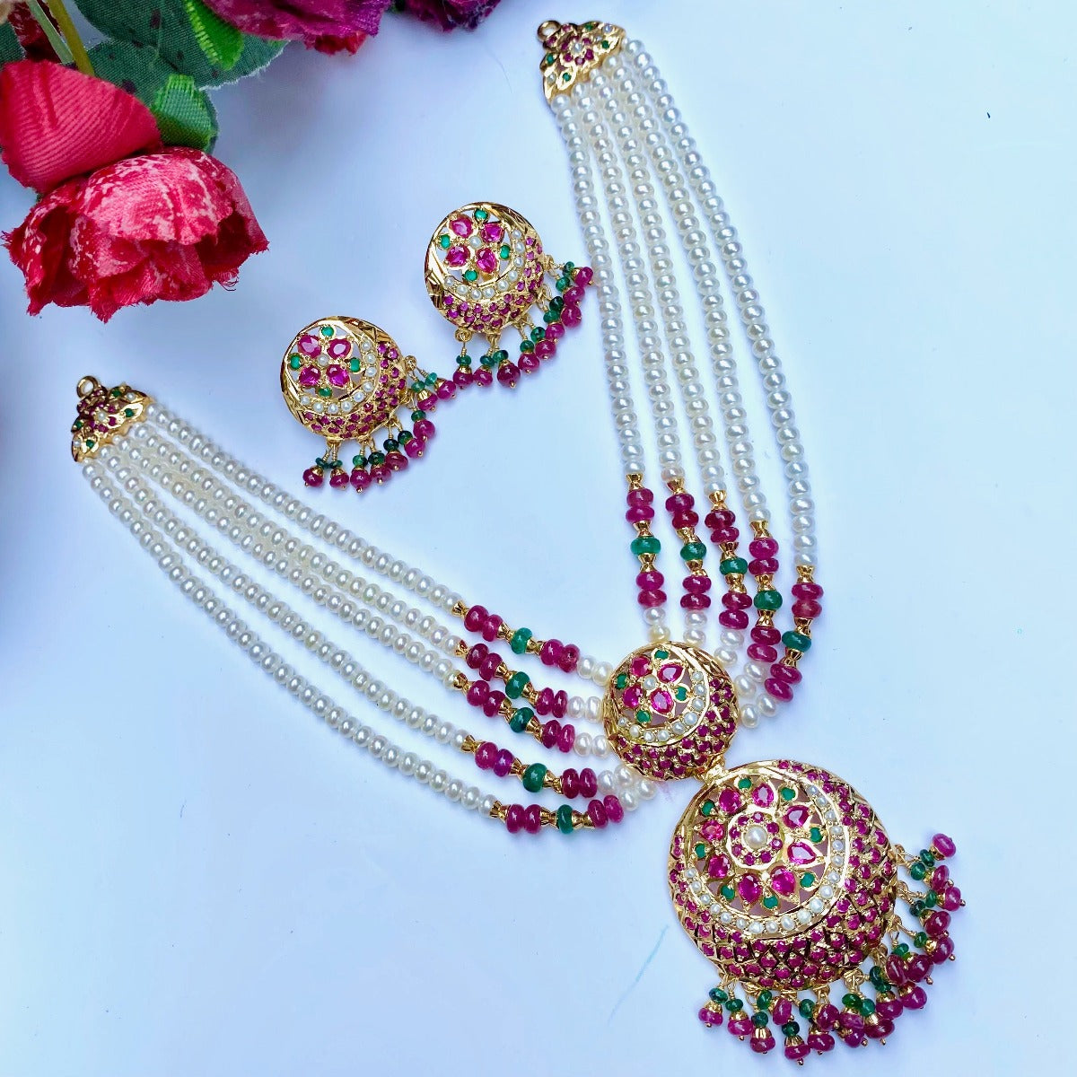 kundan polki choker set