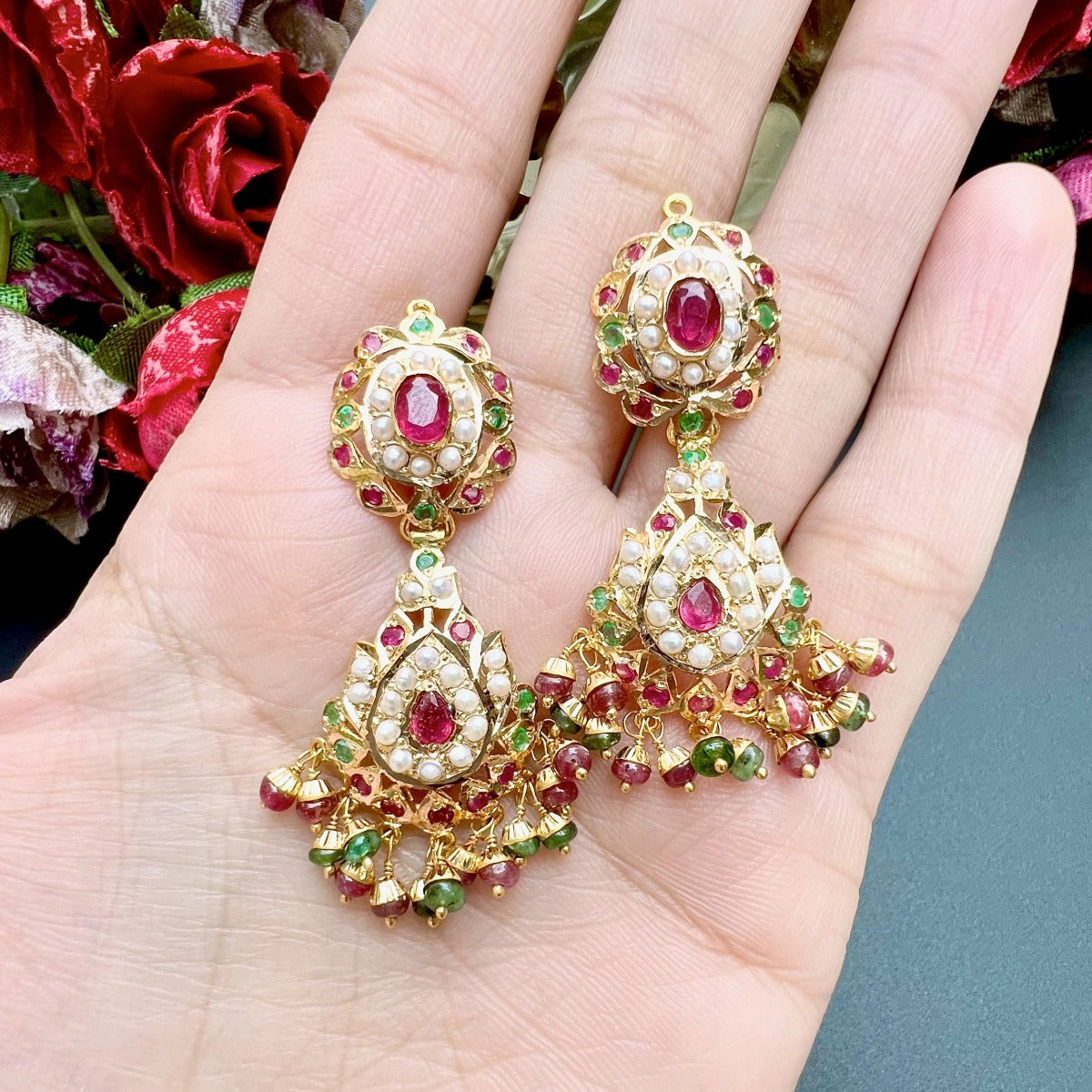 gold earrings malabar