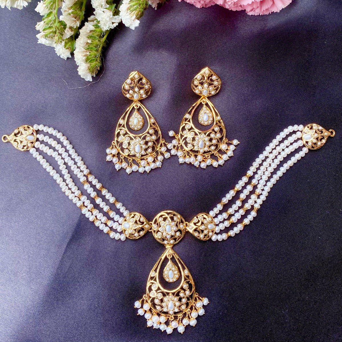 pearl choker set pakistani